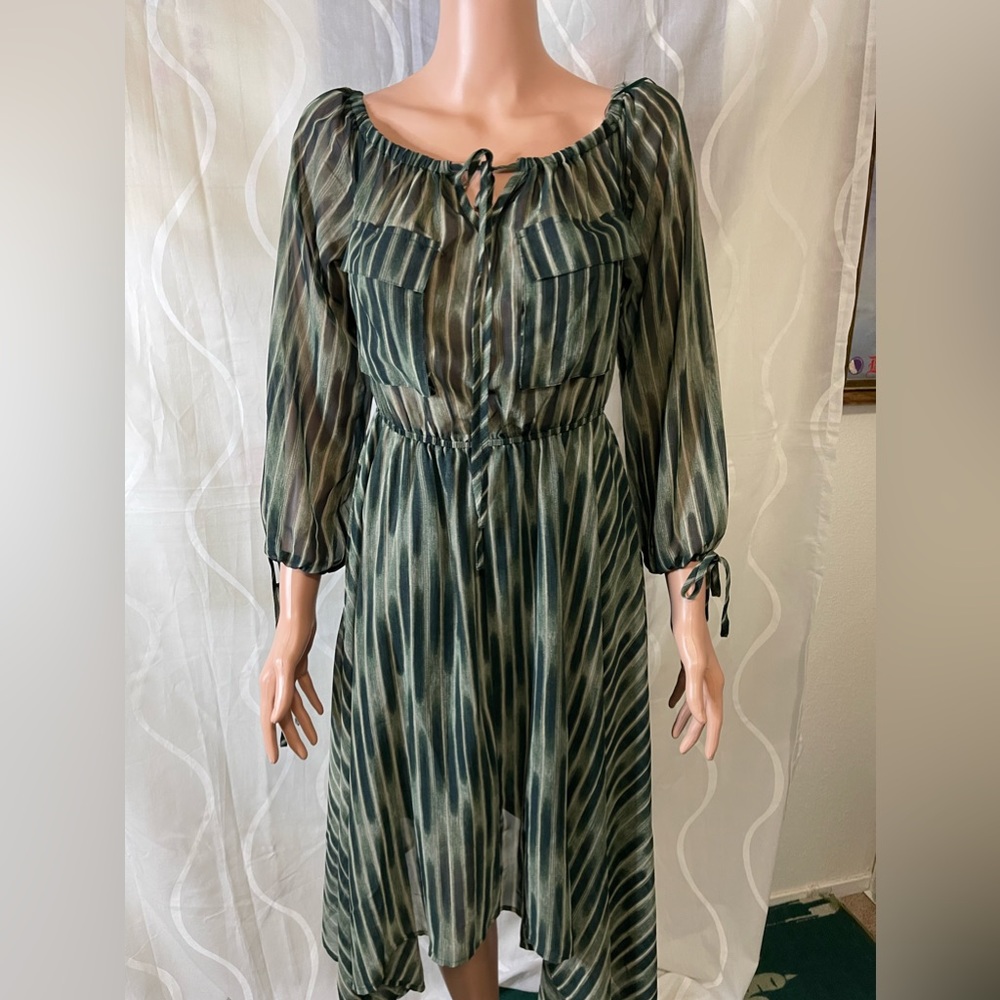 Moon river green midi dress.